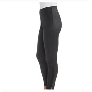 Lysse Faux Suede Lace-Up Leggings Women's Size‎ S High-Waisted Tights Pants
